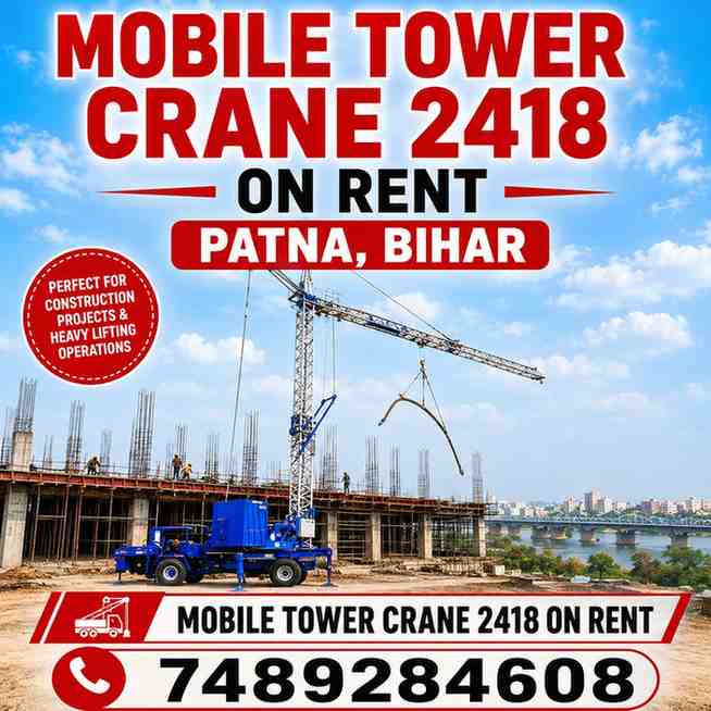 Mobile Tower Crane on Rent in Patna, Bihar